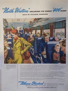 1946 North Western Pullman Standard Railroad Postwar Vintage Print Ad 26342 - Picture 1 of 1