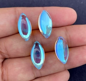 Beautiful Rainbow Mystic Quartz Smooth Marquise Cabochon, 20x10 MM 1 Piece 9Ct. - Picture 1 of 2