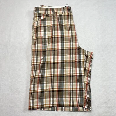 Pantalones cortos Croft & Barrow para mujer talla 14 marrón a cuadros tiro alto bermudas ligeras Foto 1 de 4