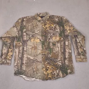 Bushmaster Realtree Xtra Shirt Mens XL Camo Leaves Ripstop Button Up - Picture 1 of 14