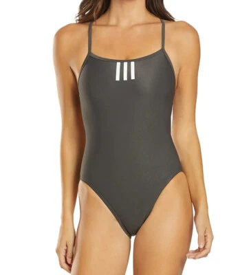 Traje de baño Adidas Sólido Espalda C Talla 26 Nuevo con etiquetas Infinitex+ Rayas Blancas Foto 1 de 4