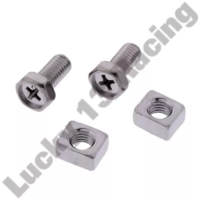 JMT Motorcycle Battery M6 x 1.0mm replacement screws and nuts pair kit bolts 6mm - Image 1 of 4