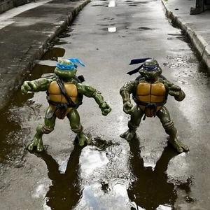 Vintage 2002 Teenage Mutant Ninja Turtles TMNT Leonardo & Donatello Toys - Picture 1 of 10
