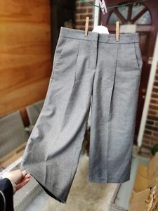 Mulberry womens grey wool 7/8 length straight trousers co-ord bottom UK 6 - Picture 1 of 10