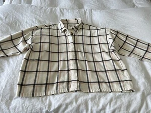 Madewell Bromley Northall Plaid | SZ XL | Cropped Flannel | Relaxed Fit - Picture 1 of 9