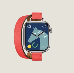 Fabrycznie nowy Apple Watch 41mm Hermès Hermes SS Double Tour Rouge H Attelage - Zdjęcie 1 z 8