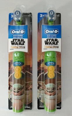 2 Oral-B Kids Electric Toothbrushes The Mandalorian Baby Yoda Star Wars Grogu - Image 1 of 4