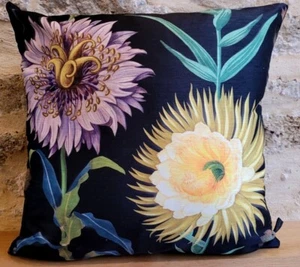Christian Lacroix Designers Guild Selam Jais Floral Black Velvet Cushion Cover D - Picture 1 of 12