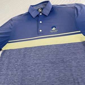 Footjoy Sz L Golf Polo Shirt 'Wailea Blue Maui Hawaii' Stretch Mens - Picture 1 of 7