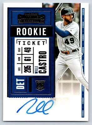 Willi Castro Detroit Tigers Auto 2020 Panini Contenders AU 16729 - Image 1 of 2