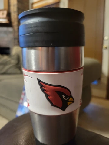 Arizona Cardinals NFL Officially Licensed 15oz Stainless Steel Tumbler w/ PVC Wr Cover