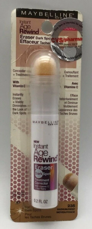3x Maybelline Instant Age Rewind Eraser Dark Spot Concealer 235 Medium Deep 3