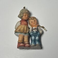 Vintage 1997 Goebel Berta Hummel Ornament Sister Hugging Little Brother 3"