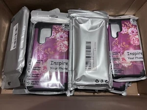 Lot of 16 New Samsung Galaxy S22 Ultra Shockproof Heavy Duty Case - Flowers - Photo 1 sur 1