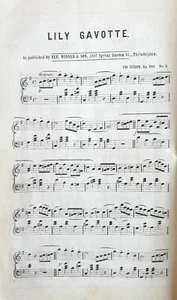 1882 = SPARTITO MUSICALE OTTOCENTESCO = GAVOTTE = Originale = RARO (11a) - Picture 1 of 1