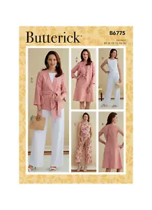 Butterick MODELLO CUCITO B6775 Misses o giacca da donna, fascia, abito, tuta - Foto 1 di 12