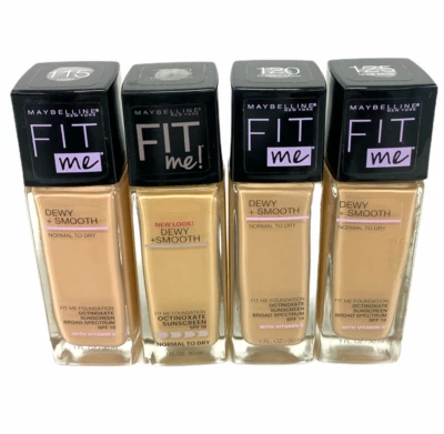 Maybelline Fit Me Dewy+Smooth Foundation SPF18 & Vitamin E (1oz/30mL) YOU PICK! - Image 1 of 2