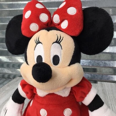 Peluche Genuino Original Disney Store Minnie Mouse Rojo Blanco Dorado Zapatos Stuff Doll Foto 1 de 4