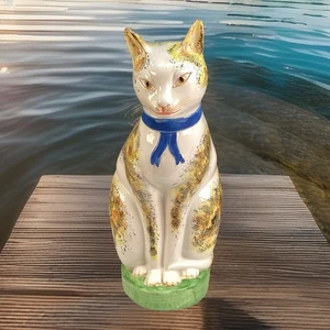 Große Keramik Viktorianischer Stil Katze Figur Italien Metropolitan Museum of Art LESEN - Bild 1 von 12