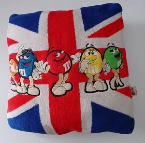 M&Ms Union Jack Flag Soft Fleece Cushion - Picture 1 of 7