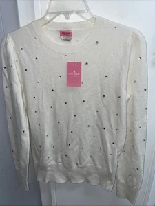 Neu mit Etikett Kate Spade Pullover Strass verziert Rundhalsausschnitt elegant lässig XS - Bild 1 von 4