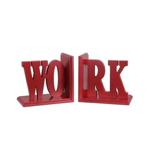 Privilege 88385 17.5 x 6 x 9 in. Work Design Wooden Bookends - Picture 1 of 1