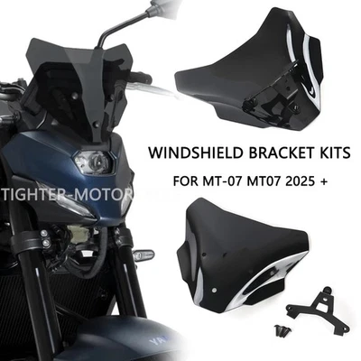 Para Yamaha MT-07 MT07 2025 + Accesorios Deflector Parabrisas Soporte Parabrisas Foto 1 de 4