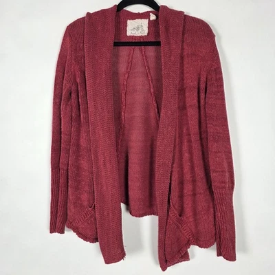 Cárdigan Angel Of The North Anthropologie de lino para mujer suéter grande de manga larga Foto 1 de 4