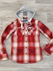 Superdry Kapuzenjacke Damen Gr. Medium kariert kariert Flanell Holzfäller  - Bild 1 von 12
