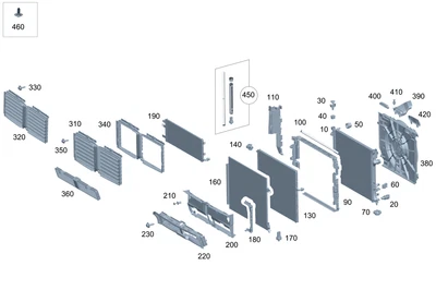 Radiador refrigerante original Mercedes-Benz 167-500-62-01 Foto 1 de 2
