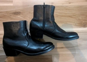 Durango Men's Ankle Boots Size 11.5 Black Western Side Zip EXCELLENT Condition  - Picture 1 of 5