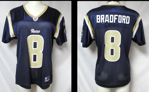 St. Louis Rams Sam Bradford #8 Women's Size Medium or Large Jersey C1 4790 Cover