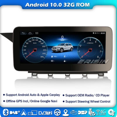 10.25"DAB+Android 14 Autoradio CarPlay NTG 4G IPS GPS für Mercedes C-Klasse W204 - Bild 1 von 4