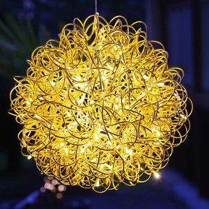 LED 3D Drahtkugel SPHERE Leuchtkugel Ball 40cm 100LED Aluminium Draht für Außen - Bild 1 von 5