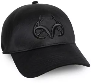 Realtree Deerskull Embroidered Logo Black Cap with Seam Free Construction - Picture 1 of 3