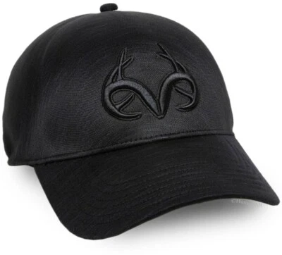 Realtree Deerskull Embroidered Logo Black Cap with Seam Free Construction  - Image 1 of 3