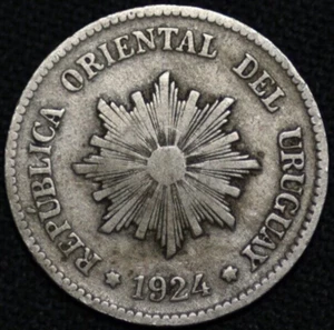URUGUAY ~ 1924 ~ 2 Centesimos ~ Quality World Coin ☘️ V -#599 ☘️ - Picture 1 of 2
