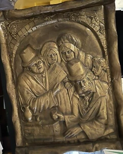 Antikes geprägtes Messing Emblem aus den 1990er Jahren Größe 1,5 Fuß x 2,3 Fuß - Bild 1 von 1