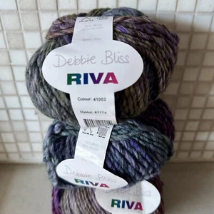 Debbie Bliss RIVA chunky Variegated yarn Set 3 Balls NEW Knitting Crochet Wool - Picture 1 of 2