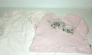 2 x Baby-Pullover, rosa, Größe 62, Mädchen, 1x samtähnlich festlich 1x Eulen - Bild 1 von 1