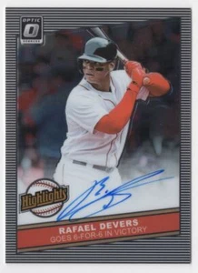 2020 Donruss Optic Highlights Signatures Rafael Devers Auto Boston Red Sox - Picture 1 of 2