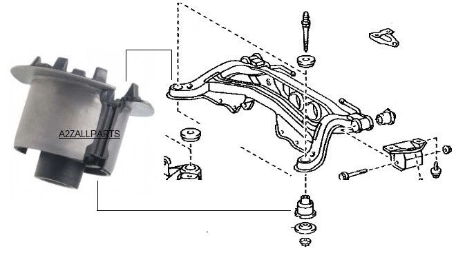 PARA LEXUS RX300 RX330 RX350 RX400H 04 05 06 07 08 SUBCHASIS TRASERO CARROCERÍA CASQUILLO DELANTERO - Imagen 1 de 1
