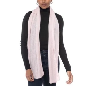 Charter Club Ribbed Cashmere Muffler Scarf Blush New with Tags - Picture 1 of 5