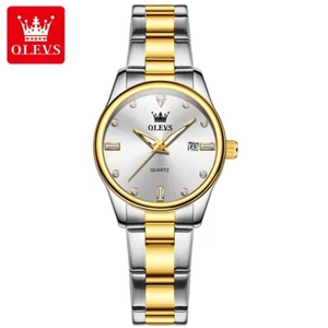 OLEVS Steel Band Quartz Women's Wrist Watch Luminous Hands Date Waterproof Watch - Picture 1 of 16