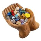  Carved Hands Offering Bowl - Showcase Your Healing Stones - Crystal M Natural
