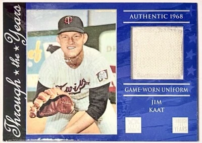 Jim Kaat 2002 Topps American Pie Through The Years Relic #TTY-JK gemelos usados en juegos Foto 1 de 2
