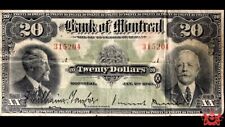 1923 Bank Of Montreal $20 $315204 - F/VF -