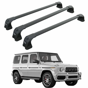 For Mercedes G W464 2018-2025 Roof Rack Cross Bars Fix Point Alu Black - Bild 1 von 8