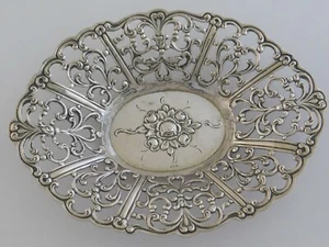 SCHALE - OBSTSCHALE SILBER 800-ER  UM 1900 - Bild 1 von 5