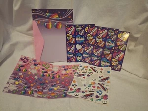 Vintage Lisa Frank Musical Note Regenbogen Herzen Keyboard Klavier Aufkleber - Bild 1 von 4